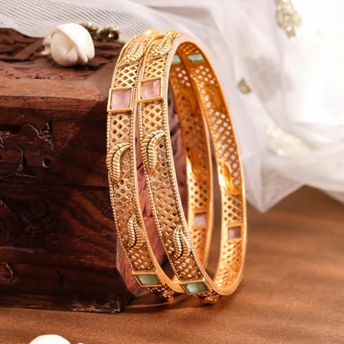 Image of Rubans Bangles Set of 2 Traditional Festive Jewellery Gift for Women & Girls