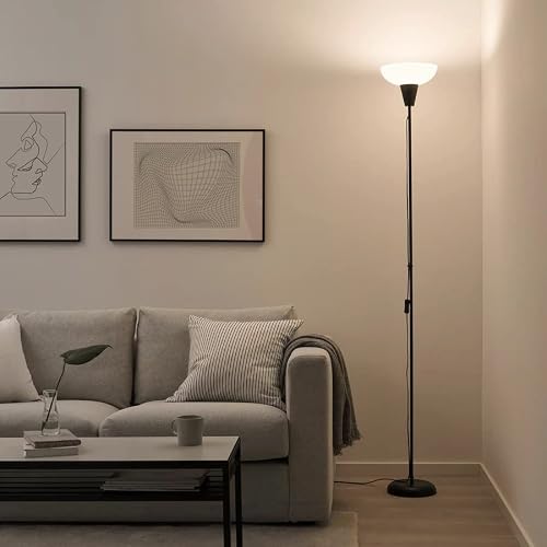 Floor Lamp Shade 2 Pack Torchiere Lamp Shades Replacement, 10 Inch Diameter, 1.65 Inch Fitter, Plastic Bowl White Lamp Shades For Floor Lamps Upright #TOP3