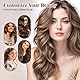 Heatless Curls Band Schwarz Overnight Curls Locken Ohne Hitze Lockenband,Einfach zu Bedienen,mit Haarring und Haarklammer,DIY-Frisur,für Lange und Kurze Haare Geeignet
