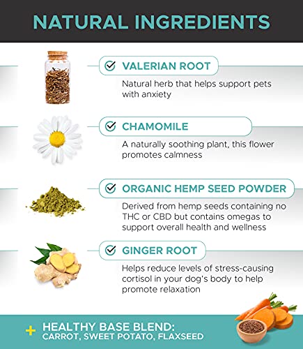 Pethonesty Hemp Calming Chews For Dogs - All-Natural Soothing Snacks With Hemp + Valerian Root, Stress & Dog Anxiety Relief- Helps Aid With Thunder, Fireworks, Chewing & Barking (Chicken, 90Ct) #TOP2