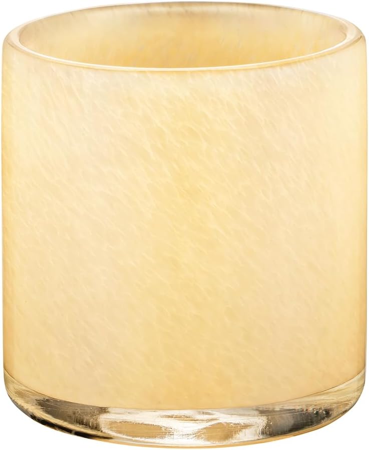 blomus SAGA Glass Hurricane Lamp - Large - Vanilla - 6.3" x 5.9" / 16 x 15cm