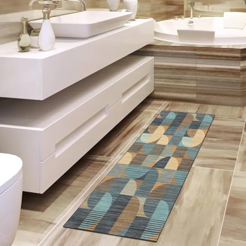 Alfombra moderna para pasillo y dormitorio que transforma tu hogar con diseño verde 4