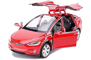 1:32 Tesla Model X Alloy Diecast Pull Back Electronic Toys with Lights and Music