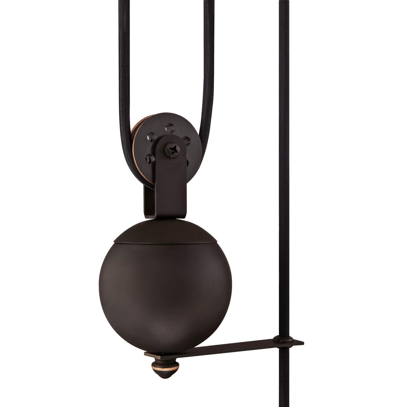 63632 Luminaire Suspendu d'Intérieur à Une Lampe, Finition Bronze Huilé avec Reflets
