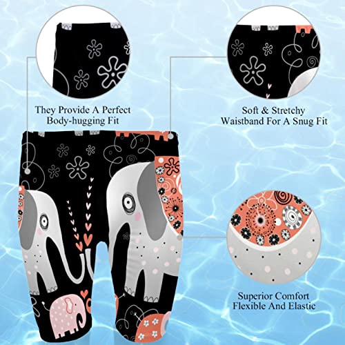 Swim jammers de hombre negros con girasoles para entrenamiento largo 2