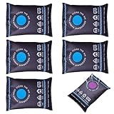 BAIFULAI 100g x 5 Bolsas reutilizables de desecante de gel de sílice, absorbente de humedad de gel de sílice, deshumidificador para coche, paquetes de desecante de colores para maletas, cajas fuertes