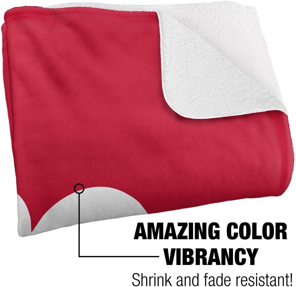 Sesame Street Blanket, 60"x80", Elmo Face Silky Touch Sherpa Back Super Soft Throw Blanket