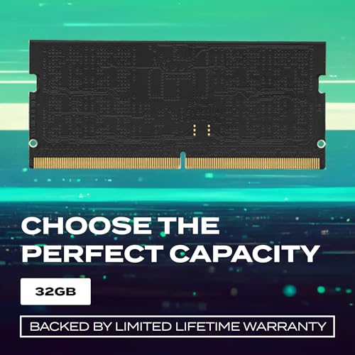 Image of ADATA DDR5 5600 SO-DIMM Memory Module - 32GB High Bandwidth Laptop Memory Module (RAM) - High-Speed 5600MHz - Automatic Error Correction - Compatible with AMD & Intel Platforms - AD5S560032G-S