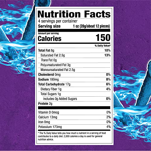 Takis Blue Heat Rolled Spicy Tortilla Chips, Hot Chili Pepper Flavored, Multipack With 6 Individual Bags, 4 Ounces Each #TOP5