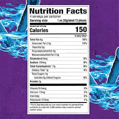 Takis Blue Heat Rolled Tortilla Chips, Hot Chili Pepper Artificially Flavored, 4 Ounce Bag