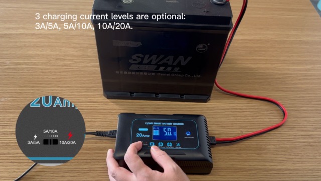 Haisito Caricabatterie Intelligente 15A/10A 6V/12V/24V – Per Batterie Al Litio, LiFePO4 E Acido Piombo (AGM, GEL, EFB, SLA), Con Modalità Invernale E Protezioni Avanzate!