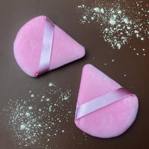 9 Pcs Pink Triangle Powder Puff Makeup Puff:Powder Puff Face Triangle for Loose Powder Cosmetic Foundation Makeup Sponge Beauty Blender - Image 3