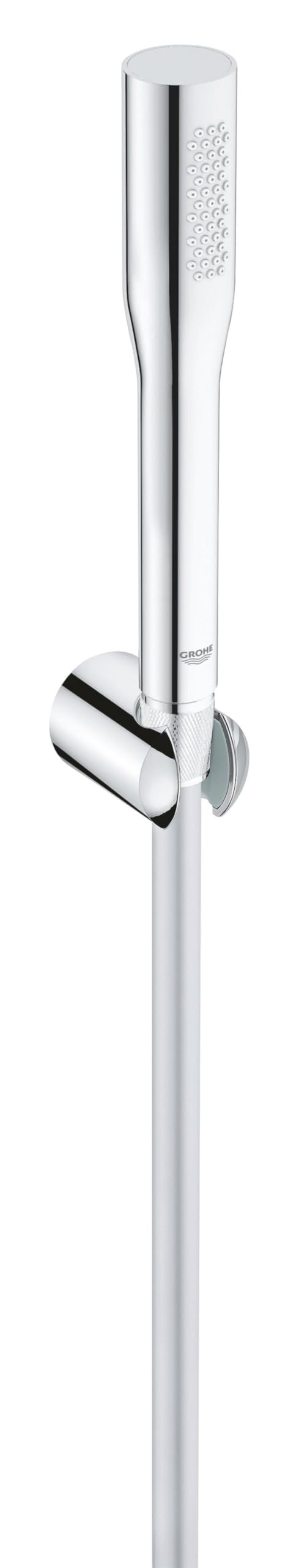 GROHE Vitalio Get Trend- Set de ducha (teleducha de stick con 1 chorro, soportes de pared metal flexo 1,5m, menor consumo agua, instalación QuickGlue), cromo, 27459000