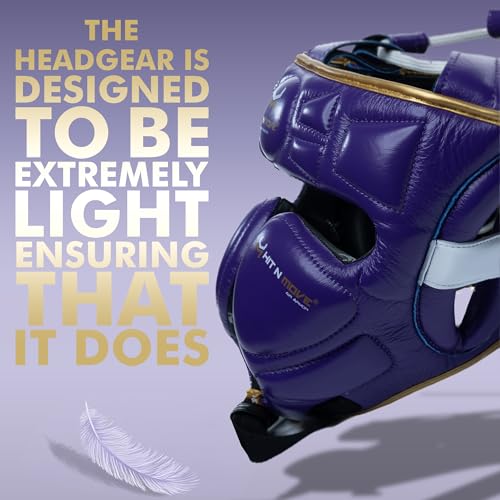 Image of HIT N MOVE Air Armor Precision Boxing Headgear - Lightweight & Protective Headgear for Men and Women in MMA, Kickboxing, Muay Thai, Training & Sparring and Combat