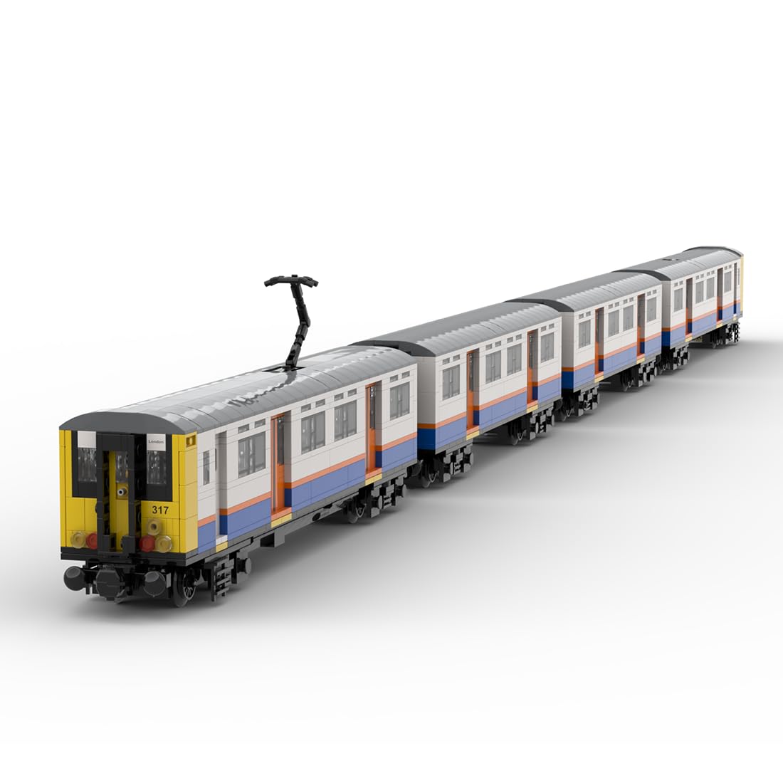British Rail Class 317 - Blocchi da costruzione Overground, set di treni a vapore per ferrovia e ferrovia, compatibile con set di treni, set di treni elettrici per adulti, 2321 pezzi