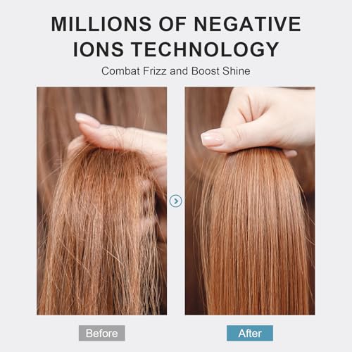 Image of Travel Dual Voltage Hair Dryer Brush and Styler, 110-240V Auto Dual Voltage