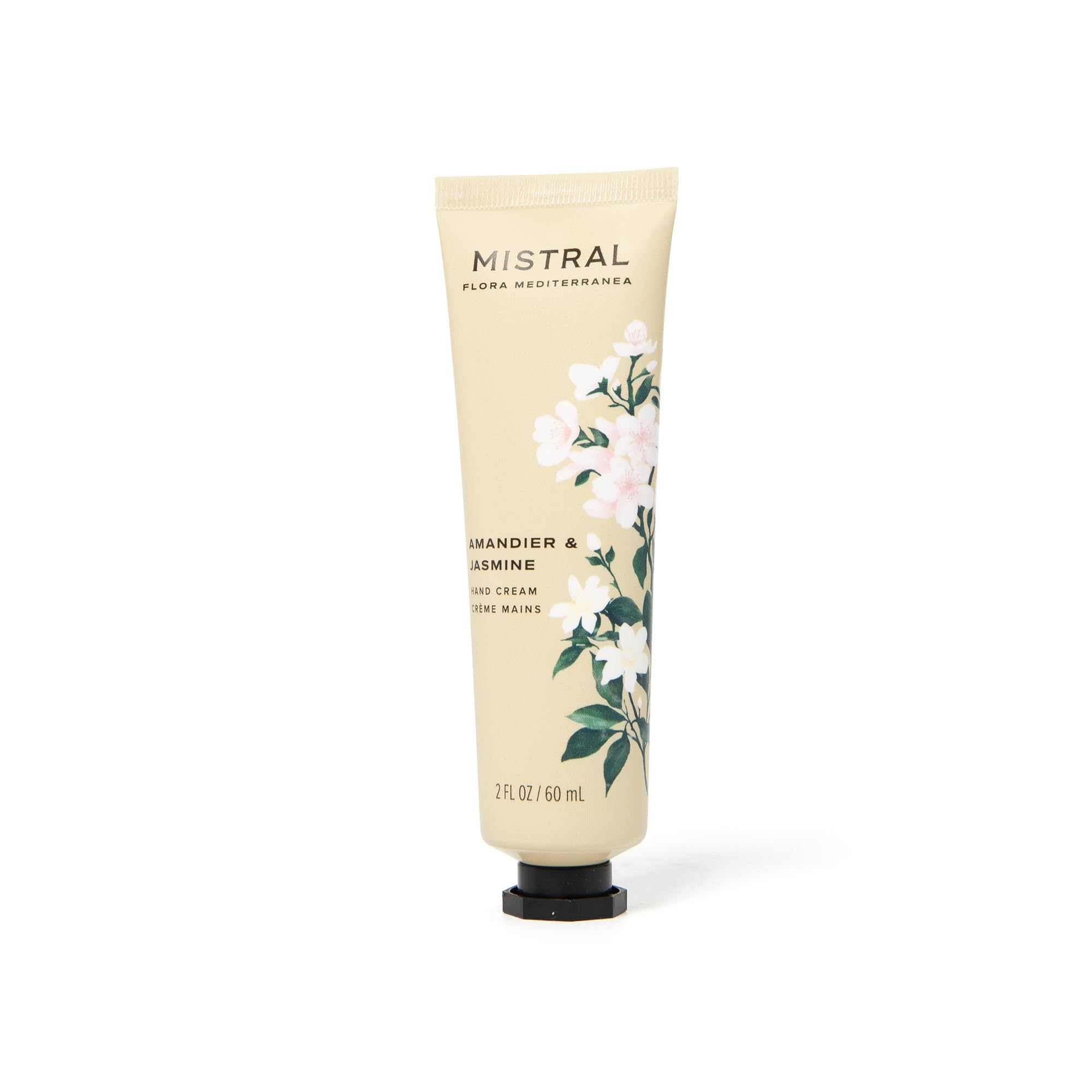 Mistral Flora Mediterranea Hand Cream 2 fl oz Amandier & Jasmine | Luxury French Hand Lotion for Dry Hands | Moisturizing Handcream, Non-Greasy