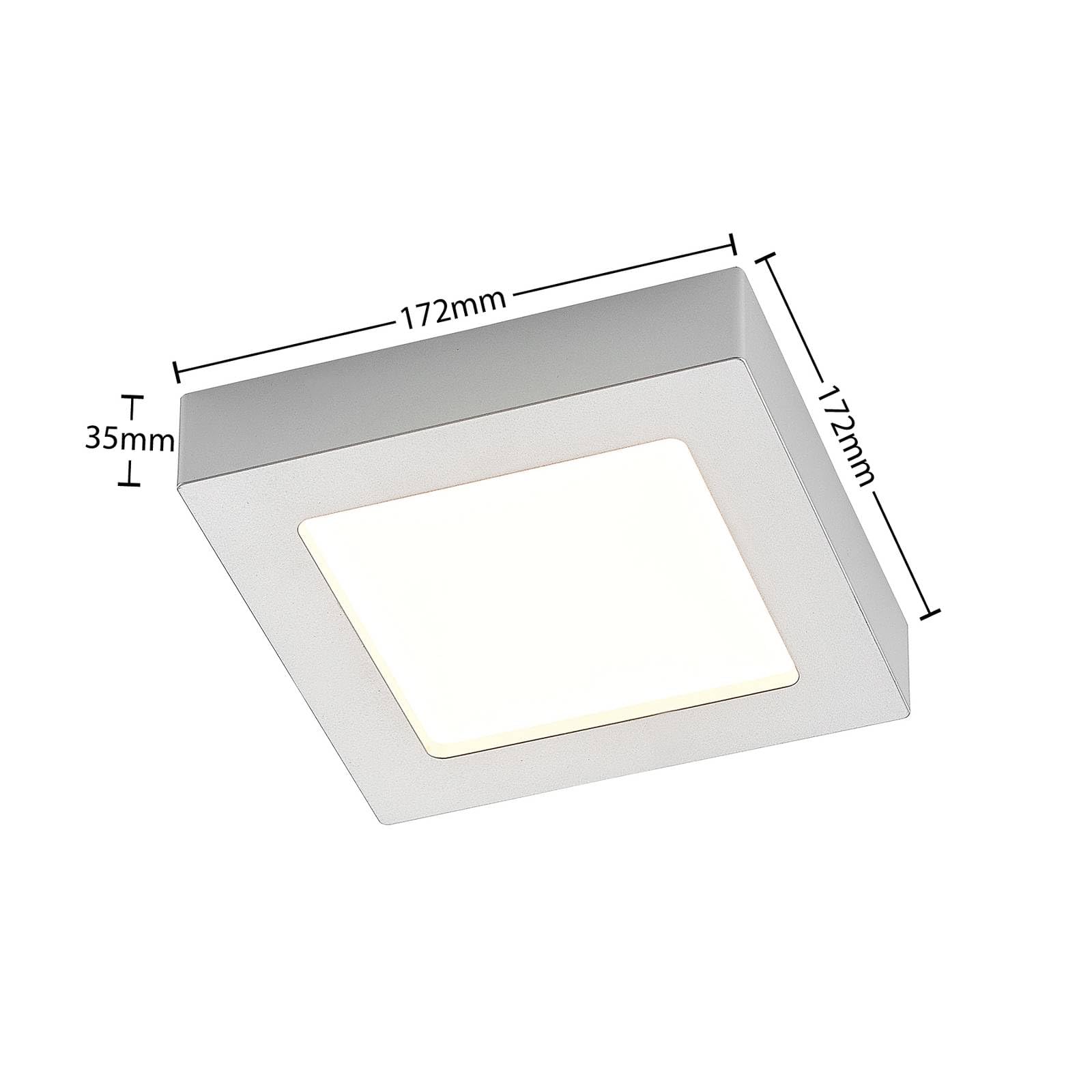 LED Lámpara de techo Alette (Moderno) en Gris hecho Aluminio e.o. para Cuarto baño (1 llama, lámpara, plafón