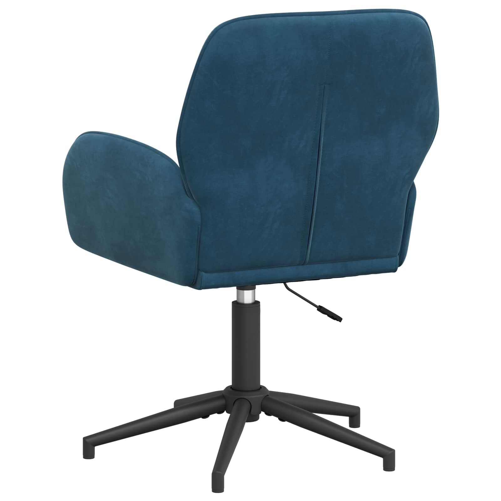 Juego de 4 sillas giratorias de terciopelo azul, 54 x 55 x 90 cm, altura ajustable con función giratoria de 360 grados, respaldo ergonómico y reposabrazos para oficina, oficina en casa y