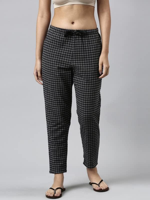 エナモール エッセンシャル EC20 レディース ルーズフィット コットン フランネル織 長袖シャツとミッドライズパンツセット