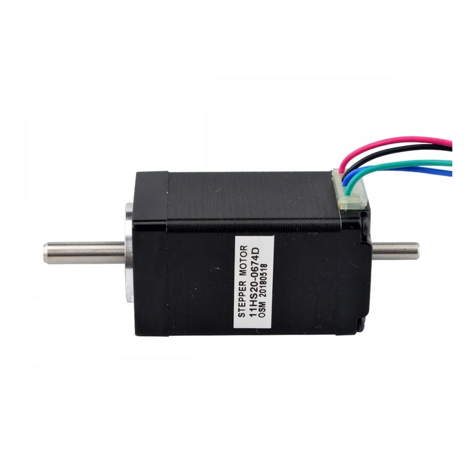 motor paso a paso Motor paso a paso Nema 11 de doble eje, bifásico, 4 conductores, 12 Ncm (17,04 oz.in), 0,67 A, 28 x 28 x 51 mm, motor paso a paso for impresora 3D