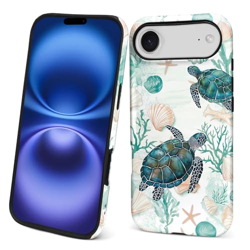 Coque silicone liquide résistante aux chocs pour PT 17 A étui antichoc motif tortue marine