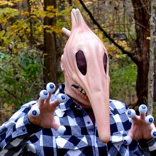AGGOIMIKOT Halloween Adam Maitland Mask with 10 Eyeballs Cosplay Full Head Masks for Horror Funny Costume (MEN)
