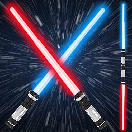 Azonee Lightsaber Kids - LED Light Up Saber with Sound Retractable 7 Colors Light Saber Sword for Boys Kids Party Favors - 2 Pack