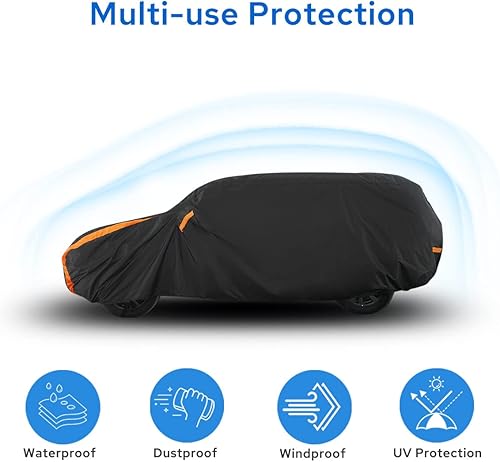 Miniatura 5 de Avecrew Funda impermeable para automóvil SUV para todo tipo de clima, para exteriores, exteriores, para SUV (longitud 193"-208")