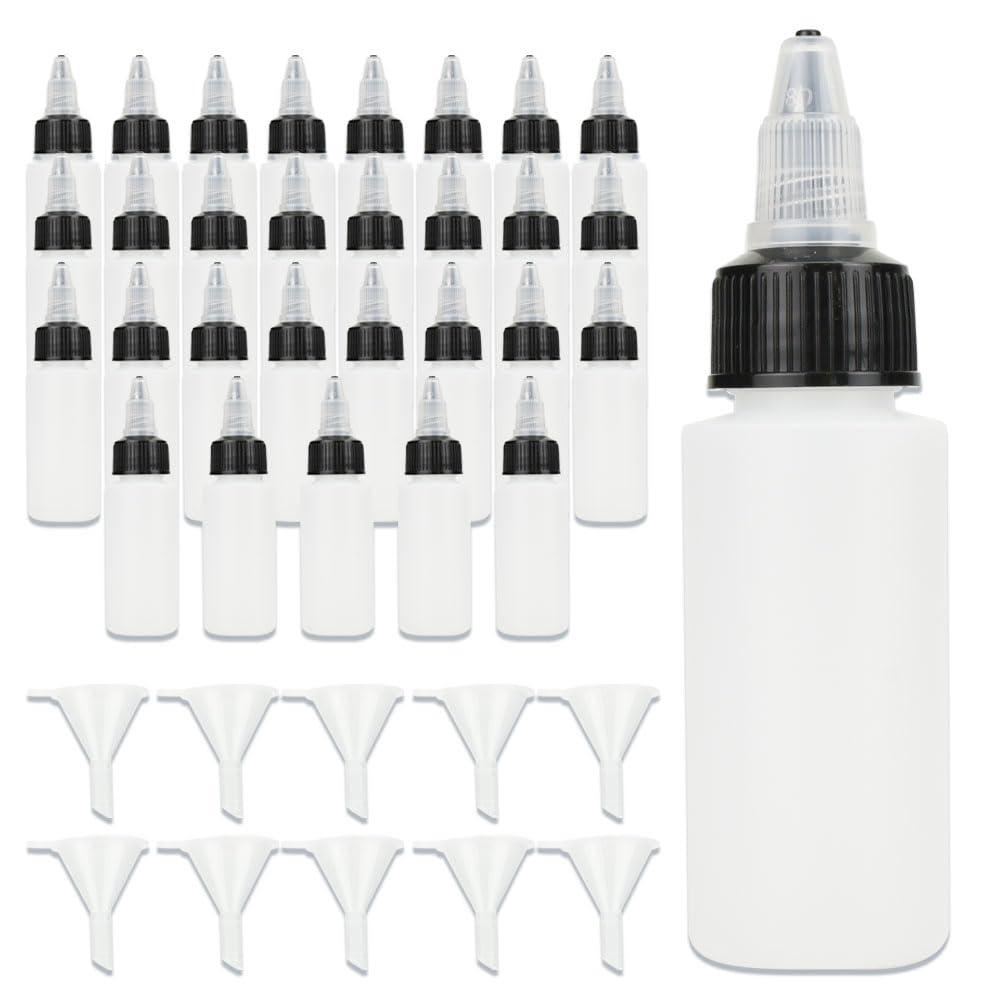 Amazon | ドロッパーボトル 詰め替え用 蓋付き 30個セット 漏斗付属 液