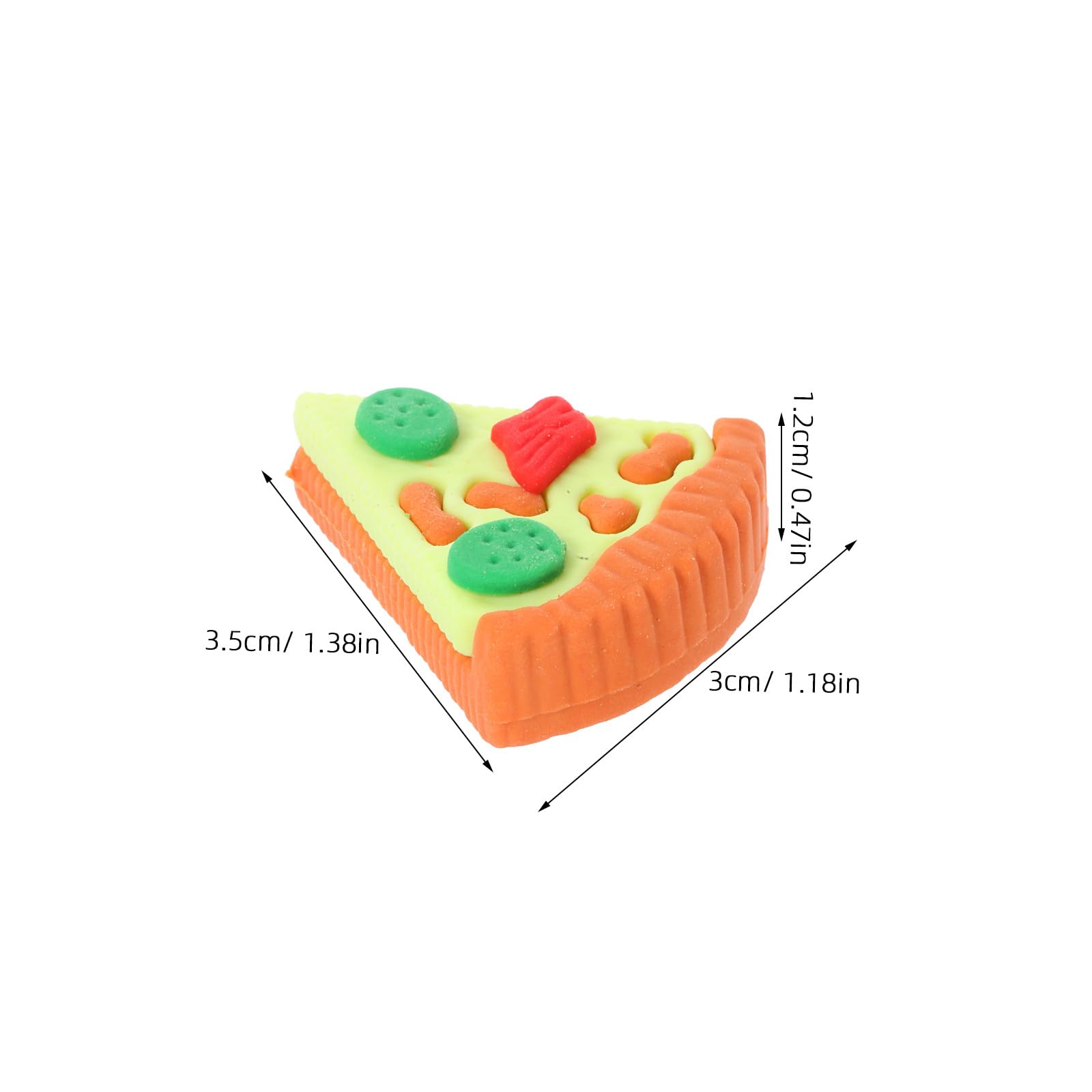 SUPVOX 30 Mini Gomme da Cancellare a Forma di Pizza Triangolare per Gomme Carine in Tpr senza Sbavature Bomboniere e Premi per Feste in Classe e Scuola Elementare