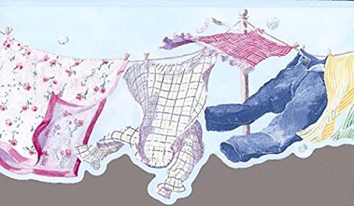 Laundry Line Wallpaper Border