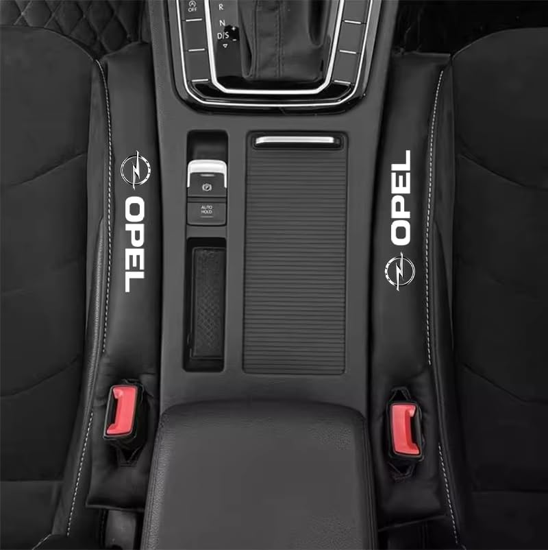 R-timer 2 Stück Autositz Lückenfüller für Opel Corsa D E 2006-2019 Premium PU Leder Sitzpolster Auto Interior Zubehör Schwarz