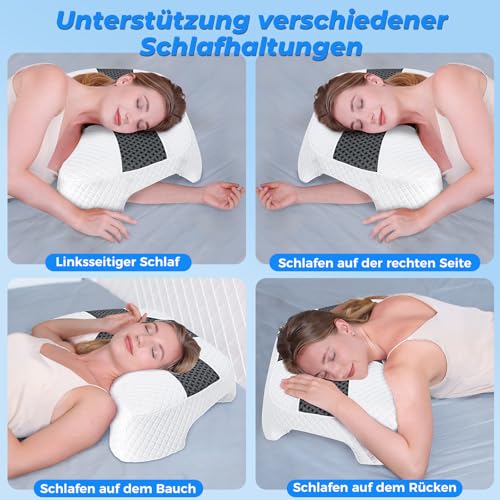 Oreiller bras mémoire forme ergonomique cervical haut de gamme - 6