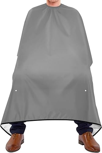 Miniatura 10 de Navajo White Barber Cloth Waterproof Cape Washing Hair, Home Barber Cape 64.9 In x 55.1 In