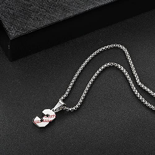 Tliwwf Inspiration Baseball Jersey Number Necklace Stainless Steel Charms Number Pendant For Boys Men (3) #TOP4