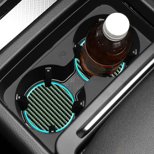Portavasos para carro juego 2 piezas ABS negro 7.2 cm miniatura 3
