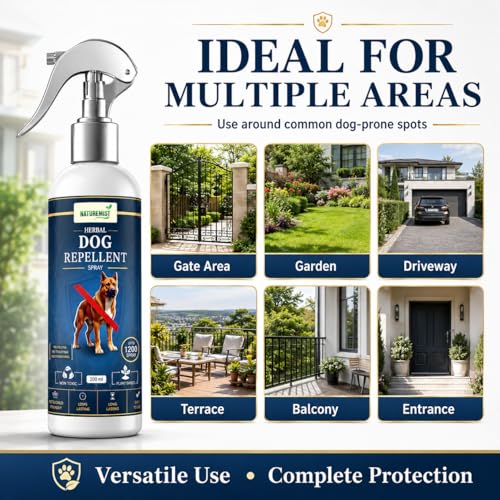 Image of Dog Repellent Spray, Dog Pee & Poop Deterrent for Outdoor Use | Protect Home Gates, Yards, Boundaries & Vehicles from Dog Urine, Feces & Scratches 200ml