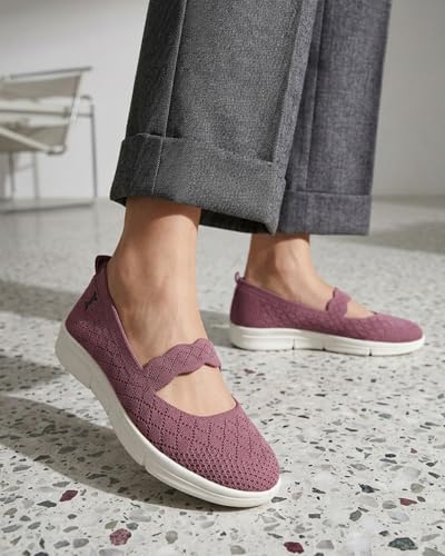 Image of Carlton London Women Mesh Flyknit Slip-On Lightweight Shoes