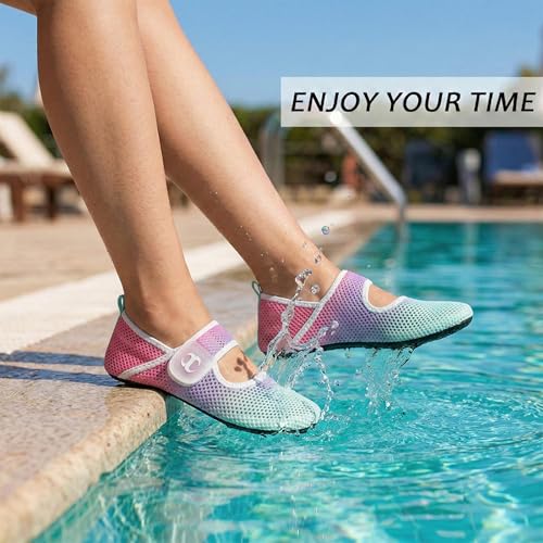 Image of Water Shoes for Women Men Barefoot Beach Swim Aqua Socks Summer Wide Slides Sandals Quick Dry Pool River Sea Sock Shoes