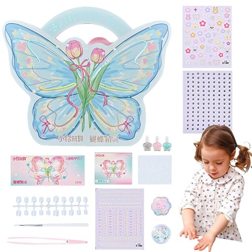Kit de decoración de esmalte de uñas para niños para regalos de Navidad y cumpleaños