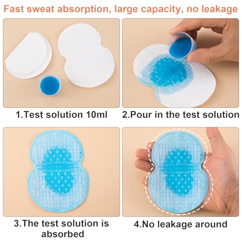 Mxxipp 20pcs Armpit Sweat Absorber Pads for Women Men, Self-Adhesive Soft Underarm Sweat Patch Coushion, Disposable Arm Pit Pads Dress Shields Blocker- White