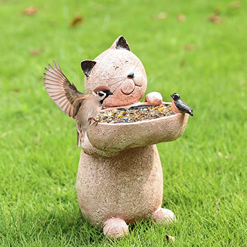 Invvni Funny Cat Outdoor Decor Garden Statue Cat Garden Sculptures & Statues Decorations Garden Decor For Outside Lawn Ornament Décor Gifts 12.3" In Height #TOP4
