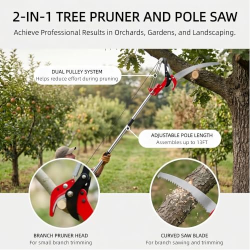 Manual 13.7 Ft Extendable Pole Saw