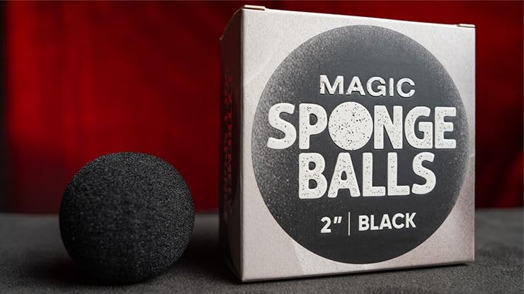 Magic Sponge Balls 4PK BLACK 2", Ultra-soft sponge, Perfect rebound, Learn A Classic Trick, Supplied With A Full Online Video Tutorial