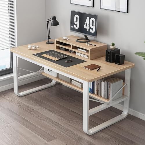 Escritorio para computadora con soporte grande para monitor, escritorio para computadora, mesa de juegos, estación de trabajo ergonómica para juegos, escritorio ergonómico para PC, estación de trabajo