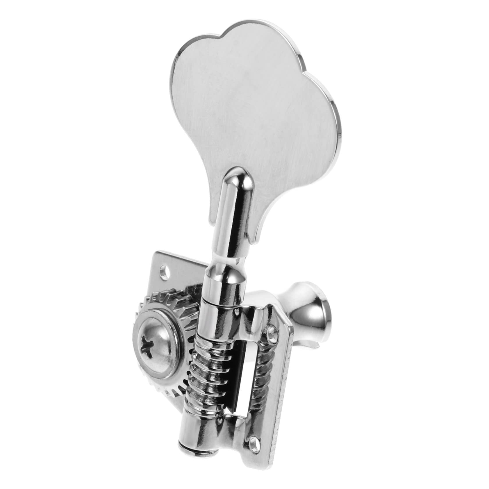 Electric Bass Guitar Tuning Peg Set Left Handed Silver Chrome Plated Machine Heads with Screws Bass Turner String Tuning Pegs Replacement