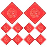 20枚 バティックライスペーパー フーキャラクターウォールステッカー 新年の書道紙 中国の対句紙 正方形の赤い玄紙 新年の福の文字空白 春祭りフーデカール 中国の対句春聯紙 豆芳