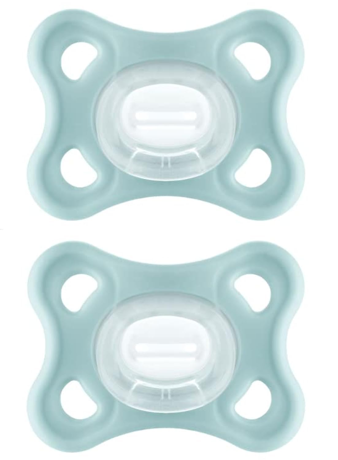 MAM Comfort Baby Pacifiers, Lightweight One-Piece Full Silicone Binky for Newborns 3-12 Months, BPA-Free, Easy to Clean Pacifier, Best for Breastfed Babies, with Sterilizer Case, 2 Count Binkies
