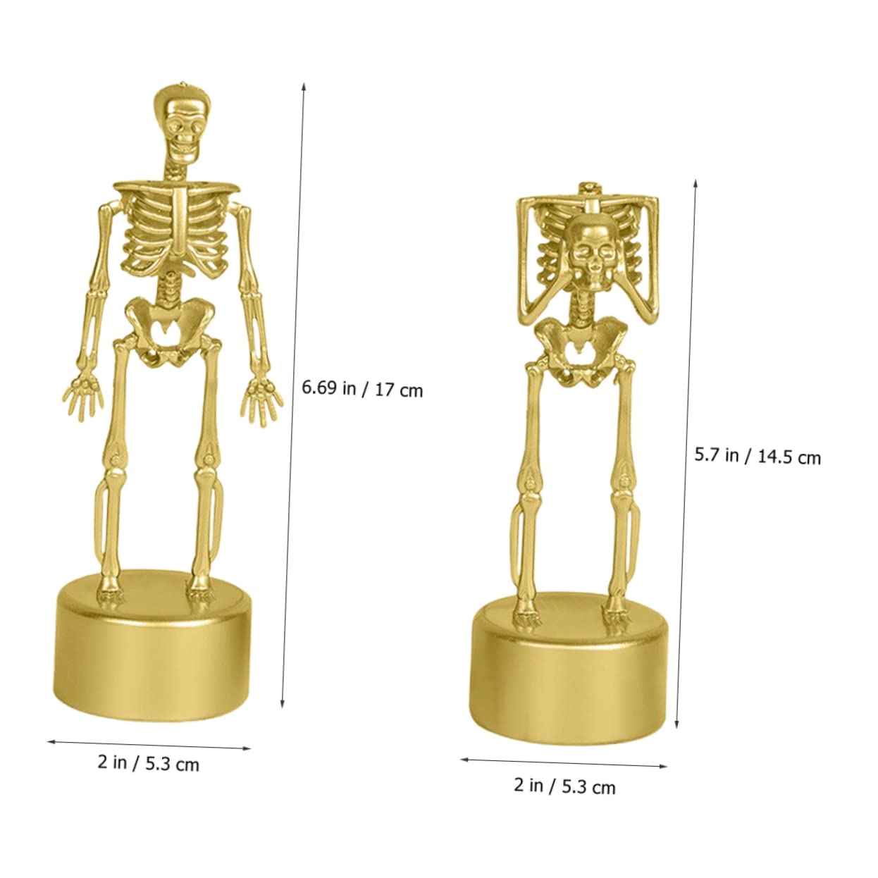 4 Piezas Trofeo De Soporte De Calavera Trofeos De Halloween Premios De Halloween Suministros para La Fiesta De Halloween Esqueletos Humanos El Plastico Accesorios Escritorio
